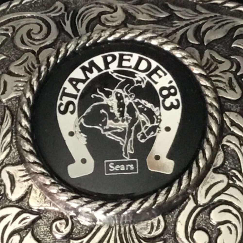 Vintage 1983 Sears Stampede '83 belt buckle - Picture 2 of 4